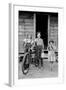 Beautiful Children with Bike and a Cat-Dorothea Lange-Framed Art Print