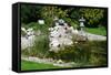 Beautiful Classical Garden Pond Surrounded by Grass.-Reinhold Leitner-Framed Stretched Canvas