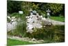 Beautiful Classical Garden Pond Surrounded by Grass.-Reinhold Leitner-Mounted Photographic Print