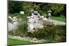 Beautiful Classical Garden Pond Surrounded by Grass.-Reinhold Leitner-Mounted Photographic Print