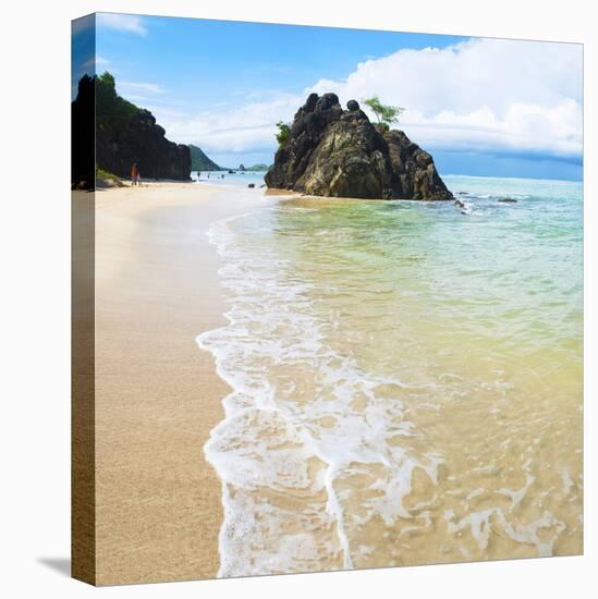 Beautiful Clear Water at Kuta Beach, Kuta Lombok, South Lombok, Indonesia, Southeast Asia, Asia-Matthew Williams-Ellis-Stretched Canvas