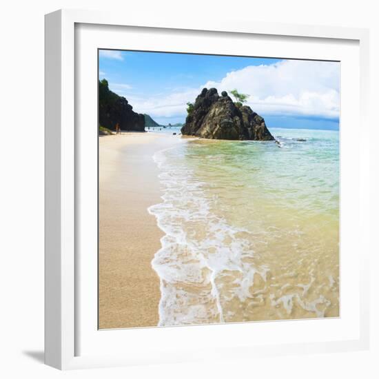 Beautiful Clear Water at Kuta Beach, Kuta Lombok, South Lombok, Indonesia, Southeast Asia, Asia-Matthew Williams-Ellis-Framed Photographic Print