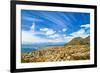 Beautiful Coastal City Landscape, Capetown, South Africa, High Mountains, Holiday and Vacation Conc-Anna Omelchenko-Framed Photographic Print