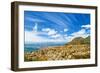 Beautiful Coastal City Landscape, Capetown, South Africa, High Mountains, Holiday and Vacation Conc-Anna Omelchenko-Framed Photographic Print