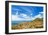 Beautiful Coastal City Landscape, Capetown, South Africa, High Mountains, Holiday and Vacation Conc-Anna Omelchenko-Framed Photographic Print