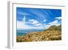 Beautiful Coastal City Landscape, Capetown, South Africa, High Mountains, Holiday and Vacation Conc-Anna Omelchenko-Framed Photographic Print