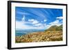 Beautiful Coastal City Landscape, Capetown, South Africa, High Mountains, Holiday and Vacation Conc-Anna Omelchenko-Framed Photographic Print