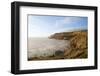 Beautiful Coastal Landscape at Sunrise with Cliffs and Misty Glow-Veneratio-Framed Photographic Print