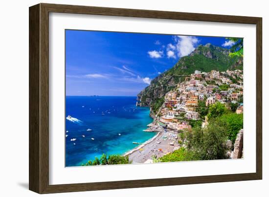 Beautiful Coastal Towns of Italy - Scenic Positano in Amalfi Coast-Maugli-l-Framed Photographic Print