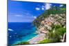 Beautiful Coastal Towns of Italy - Scenic Positano in Amalfi Coast-Maugli-l-Mounted Photographic Print
