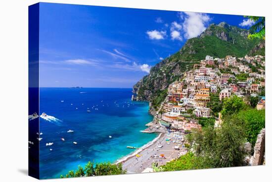 Beautiful Coastal Towns of Italy - Scenic Positano in Amalfi Coast-Maugli-l-Stretched Canvas