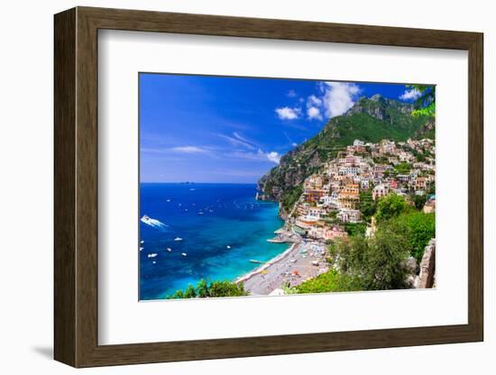 Beautiful Coastal Towns of Italy - Scenic Positano in Amalfi Coast-Maugli-l-Framed Photographic Print