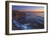 Beautiful Coastal View of Point Vicente Lighthouse atop the Steep Cliffs of Rancho Palos Verdes, Ca-focqus-Framed Photographic Print