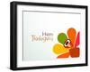 Beautiful, Colorful Cartoon of Turkey Bird for Happy Thanksgiving Celebration, Can Be Use as Flyer,-aispl-Framed Art Print