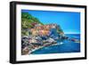 Beautiful Colorful Cityscape on the Mountains over Mediterranean Sea, Europe, Cinque Terre, Traditi-Anna Om-Framed Photographic Print