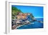 Beautiful Colorful Cityscape on the Mountains over Mediterranean Sea, Europe, Cinque Terre, Traditi-Anna Om-Framed Photographic Print