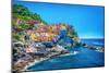 Beautiful Colorful Cityscape on the Mountains over Mediterranean Sea, Europe, Cinque Terre, Traditi-Anna Om-Mounted Photographic Print