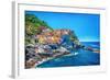 Beautiful Colorful Cityscape on the Mountains over Mediterranean Sea, Europe, Cinque Terre, Traditi-Anna Om-Framed Photographic Print