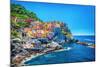 Beautiful Colorful Cityscape on the Mountains over Mediterranean Sea, Europe, Cinque Terre, Traditi-Anna Om-Mounted Photographic Print