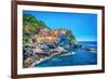 Beautiful Colorful Cityscape on the Mountains over Mediterranean Sea, Europe, Cinque Terre, Traditi-Anna Om-Framed Photographic Print