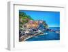 Beautiful Colorful Cityscape on the Mountains over Mediterranean Sea, Europe, Cinque Terre, Traditi-Anna Om-Framed Photographic Print