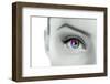 Beautiful  Colorful Eye  - Rainbow Color , close Up-luckybusiness-Framed Photographic Print