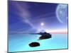 Beautiful Cosmic Seascape On An Alien World-Stocktrek Images-Mounted Photographic Print
