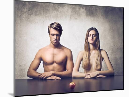 Beautiful Couple with Apple in Front of Them-olly2-Mounted Photographic Print