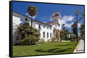 Beautiful Courthouse, Santa Barbara, California-George Oze-Framed Stretched Canvas