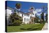 Beautiful Courthouse Santa Barbara California-George Oze-Stretched Canvas