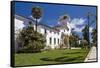 Beautiful Courthouse Santa Barbara California-George Oze-Framed Stretched Canvas