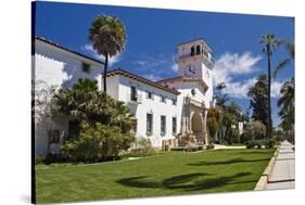 Beautiful Courthouse Santa Barbara California-George Oze-Stretched Canvas