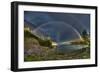 Beautiful Double Rainbow over Scenic Medicine Lake, Jasper National Park in the Canadian Rocky Moun-BGSmith-Framed Photographic Print