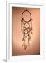 Beautiful Dream Catcher On Brown Background-Yastremska-Framed Art Print