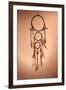 Beautiful Dream Catcher On Brown Background-Yastremska-Framed Art Print