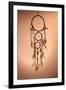 Beautiful Dream Catcher On Brown Background-Yastremska-Framed Art Print