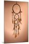 Beautiful Dream Catcher On Brown Background-Yastremska-Mounted Art Print