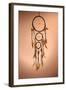 Beautiful Dream Catcher On Brown Background-Yastremska-Framed Art Print