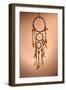 Beautiful Dream Catcher On Brown Background-Yastremska-Framed Art Print