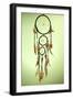 Beautiful Dream Catcher On Green Background-Yastremska-Framed Art Print