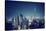 Beautiful Dubai Cityscape, Bird's Eye View on a Night Urban Scene, Modern City Panoramic Landscape,-Anna Om-Stretched Canvas