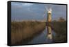 Beautiful early light on St. Benet's Mill, Norfolk, England, United Kingdom, Europe-Jon Gibbs-Framed Stretched Canvas