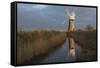 Beautiful early light on St. Benet's Mill, Norfolk, England, United Kingdom, Europe-Jon Gibbs-Framed Stretched Canvas