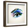 Beautiful Fashion Woman Eye Forming By Blots-artant-Framed Art Print