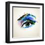 Beautiful Fashion Woman Eye Forming By Blots-artant-Framed Art Print