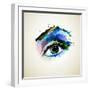 Beautiful Fashion Woman Eye Forming By Blots-artant-Framed Art Print