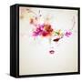 Beautiful Fashion Women With Abstract Design Elements-artant-Framed Stretched Canvas