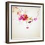 Beautiful Fashion Women With Abstract Design Elements-artant-Framed Art Print