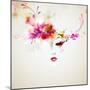 Beautiful Fashion Women With Abstract Design Elements-artant-Mounted Art Print