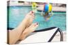 Beautiful Feet and Toes by the Swimming Pool-yobro-Stretched Canvas